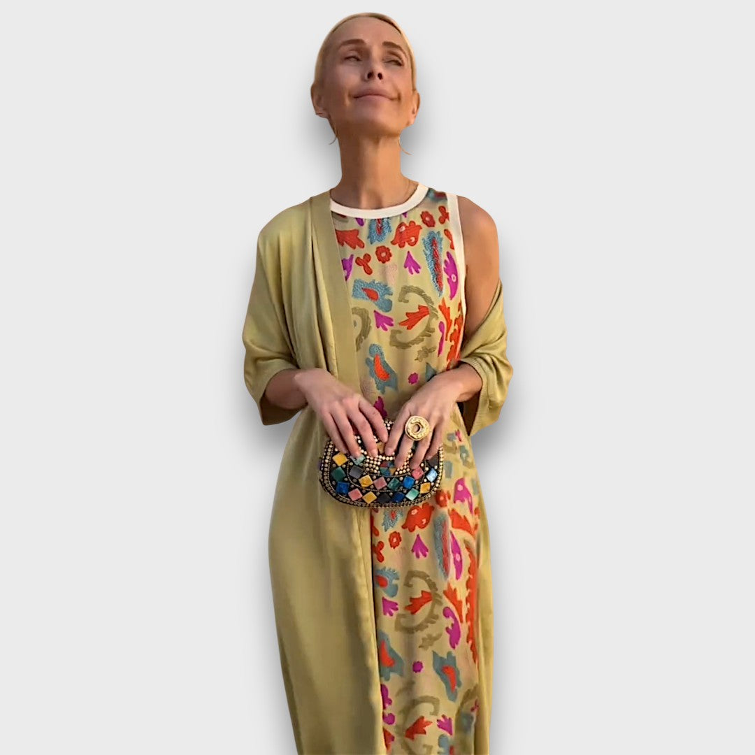 Elveria – Maxi abito con cardigan