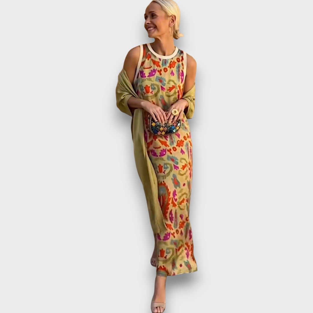 Elveria – Maxi abito con cardigan