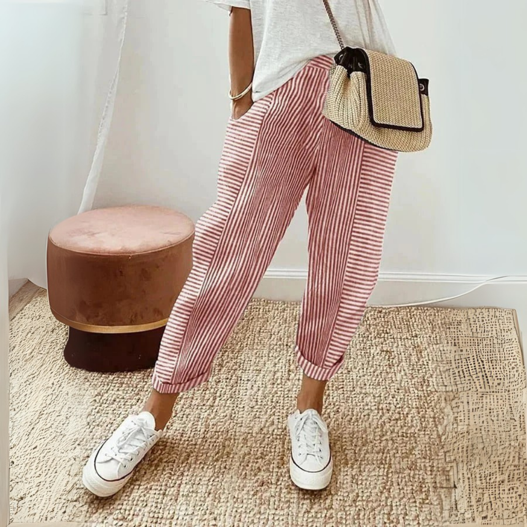 Minerva | Pantaloni a righe da donna