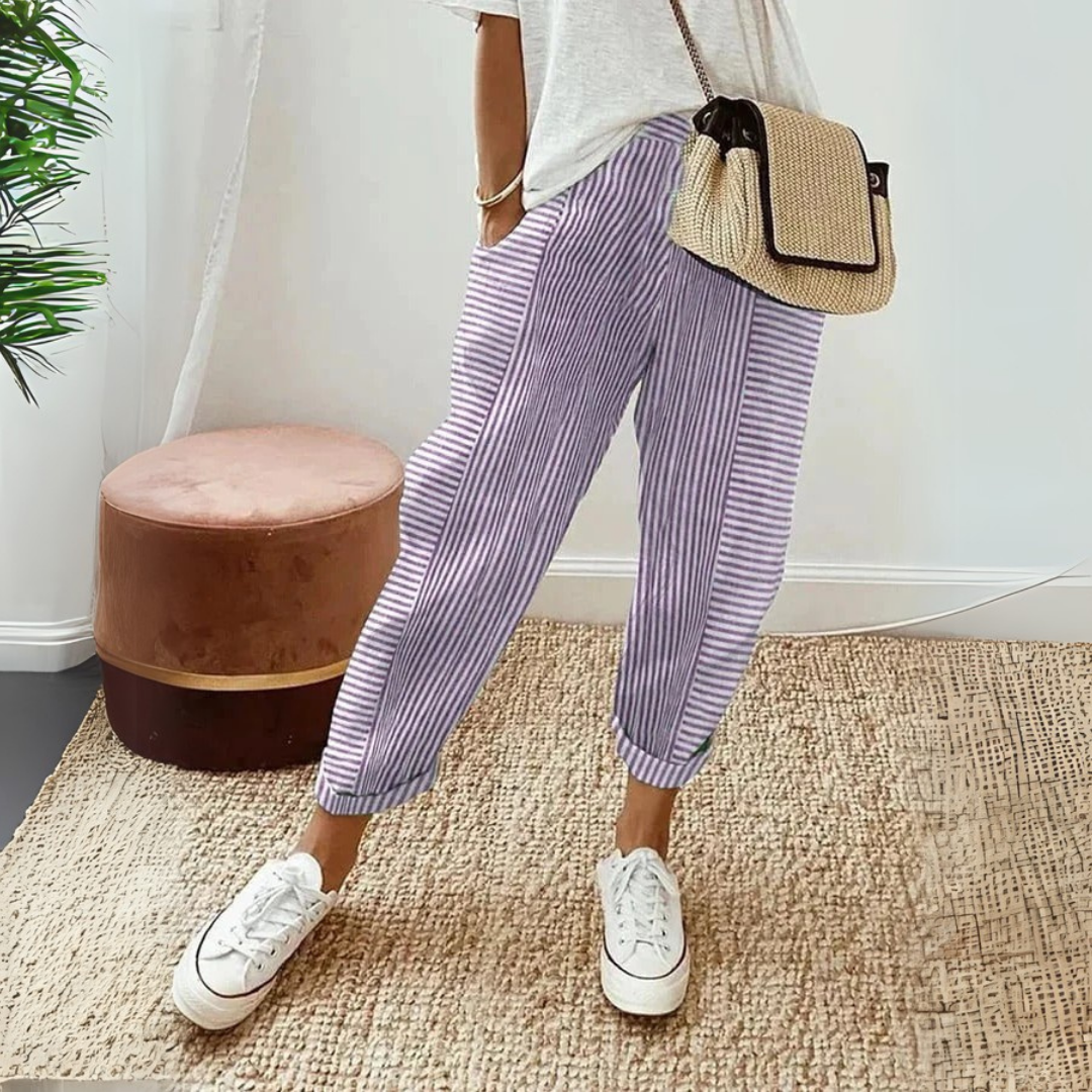 Minerva | Pantaloni a righe da donna