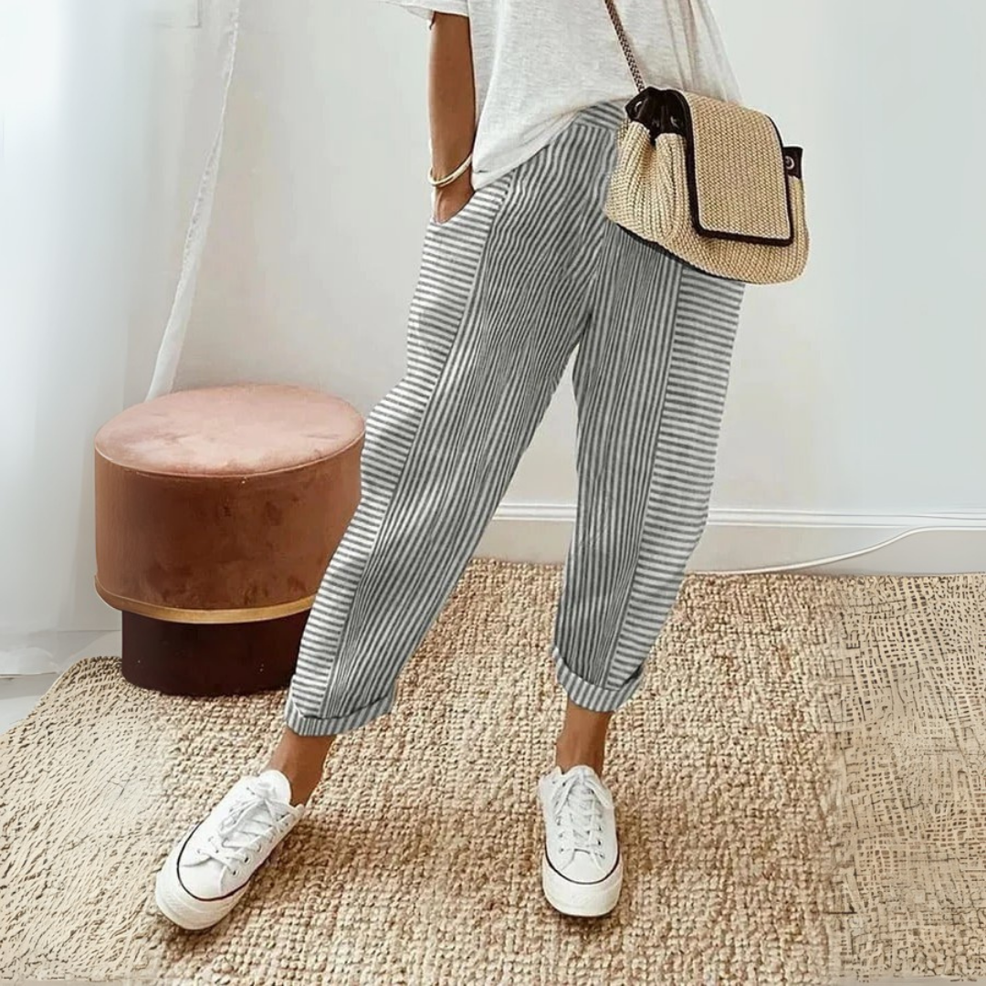 Minerva | Pantaloni a righe da donna